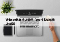 延安seo优化培训课程（seo排名优化培训价格）